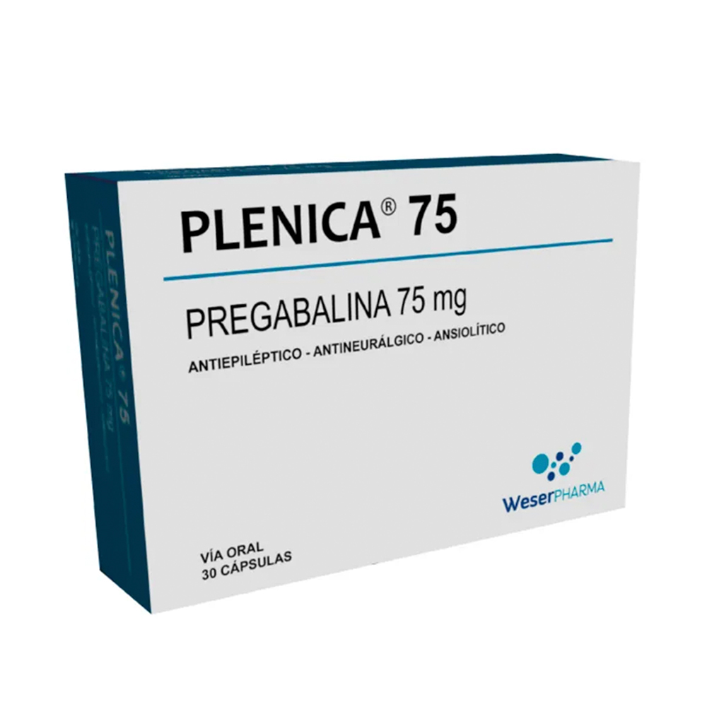 Plenica 75 Pregabalina 75 mg Caja De 30 Capsulas