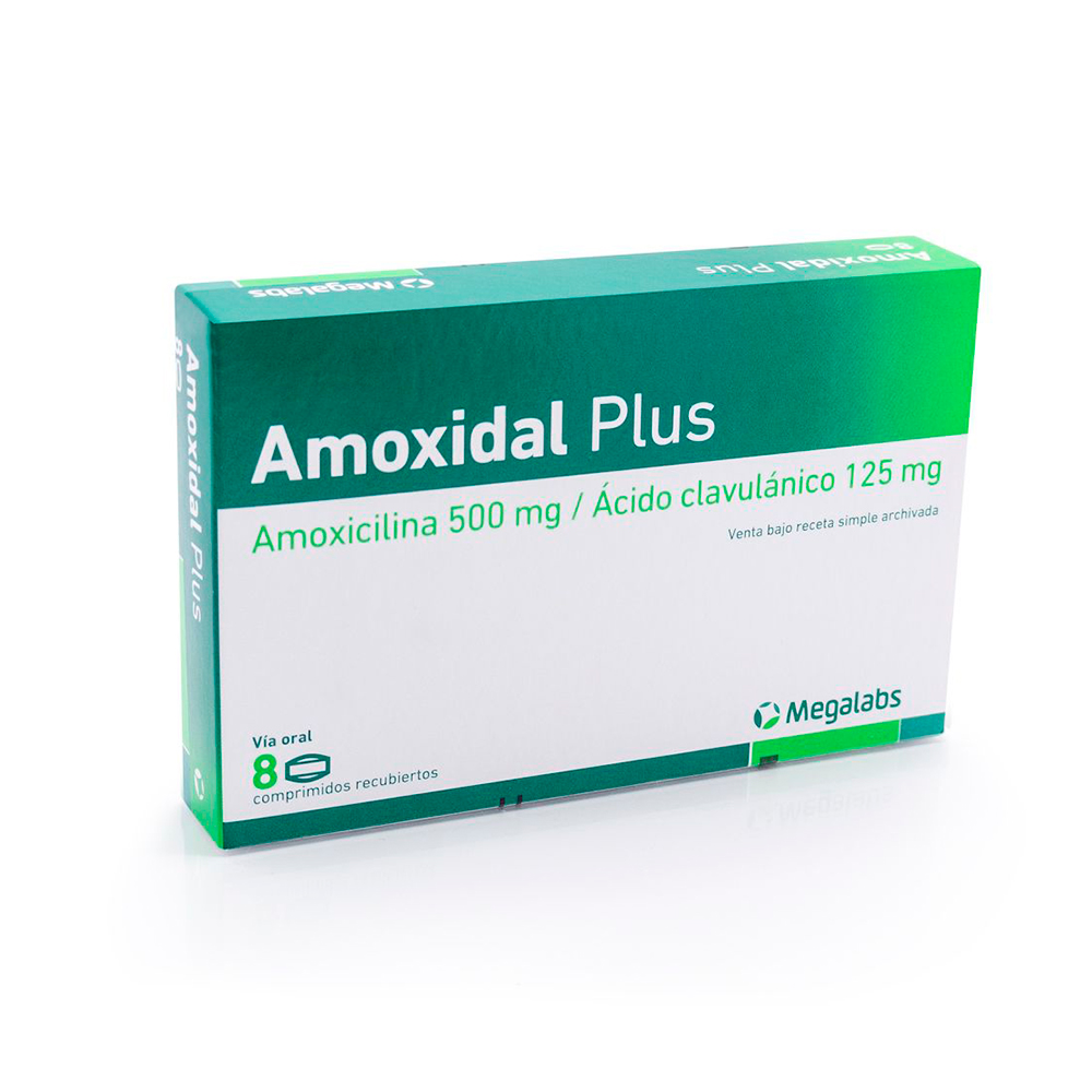 Amoxidal Plus Amoxicilina 500 Mg Caja De 8 Comprimidos Recubiertos