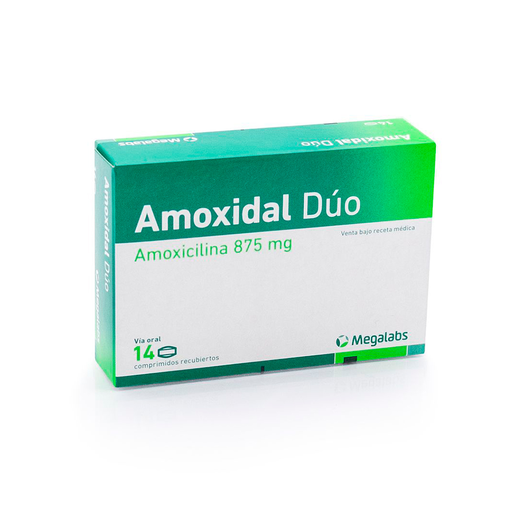 Amoxidal Dúo Amoxicilina 875 Mg Caja De 14 Comprimidos Recubiertos