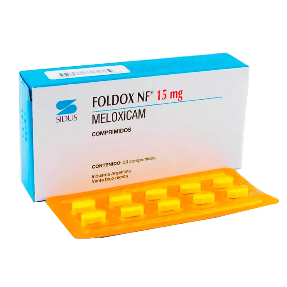 Foldox Nf 15 mg Meloxicam Caja De 20 Comprimidos