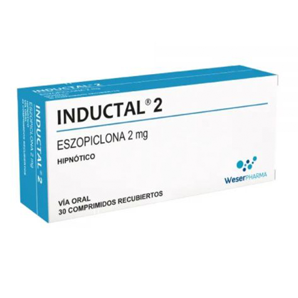 Inductal Eszopiclona 2 mg Caja De 30 Comprimidos