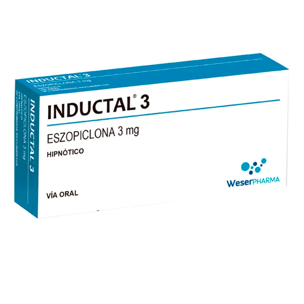 Inductal 3 Eszopiclona 3 mg Casa De 30 Comprimidos Recubiertos