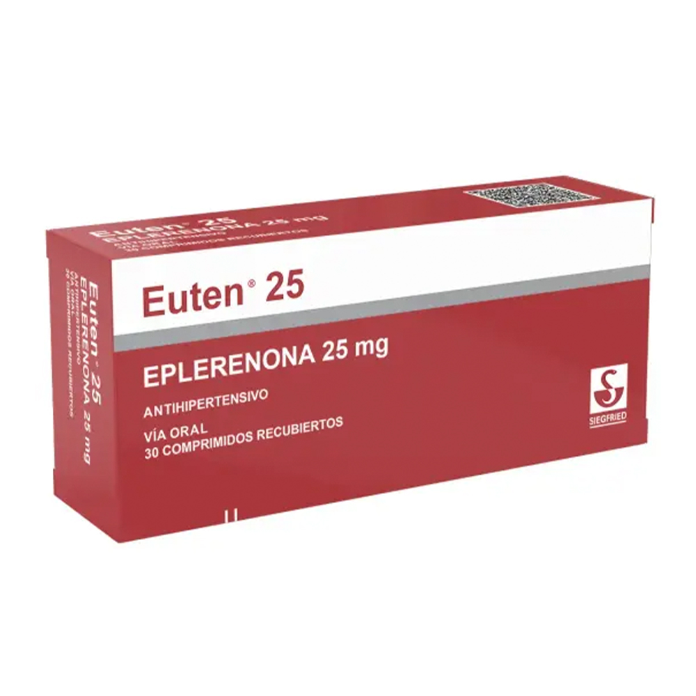 Euten Eplerenona 25 mg Caja De 30 Comprimidos Recubiertos