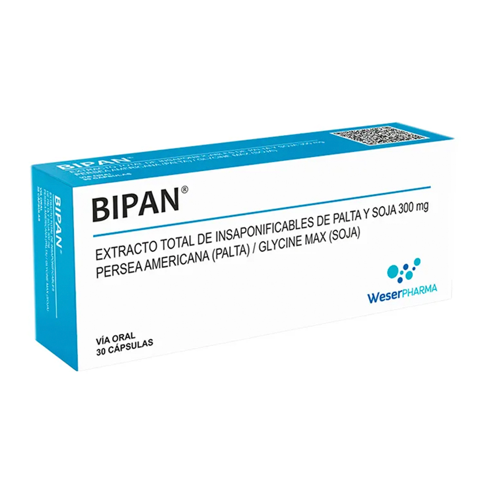 Bipan Extracto Total de Insaponificables de Palta y Soja 300 mg Caja De 30 Capsulas