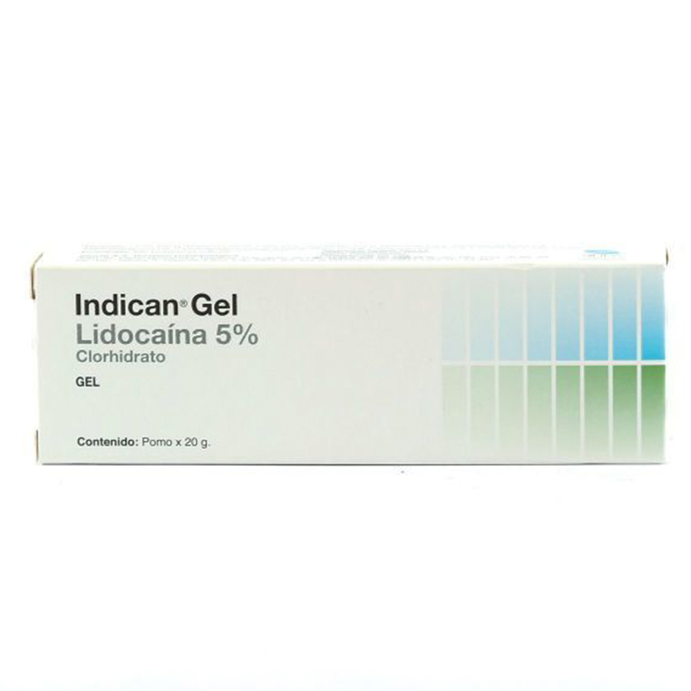 Indican Lidocaina 5% Gel en Pomo de 20 gr
