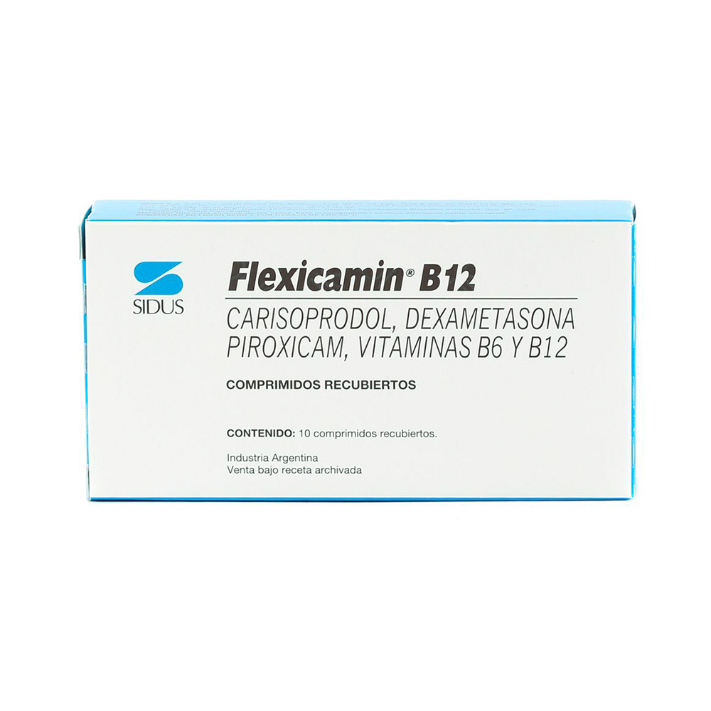 Flexicamin B12 Carisoprodol Caja de 10 Comprimidos Recubiertos