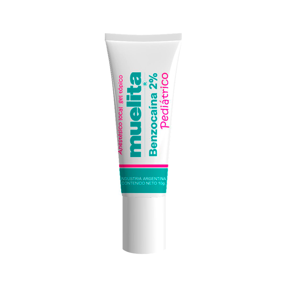 Muelita Benzocaina 2% Gel Topico Pediatrico Sabor a Frutilla De 10 gr