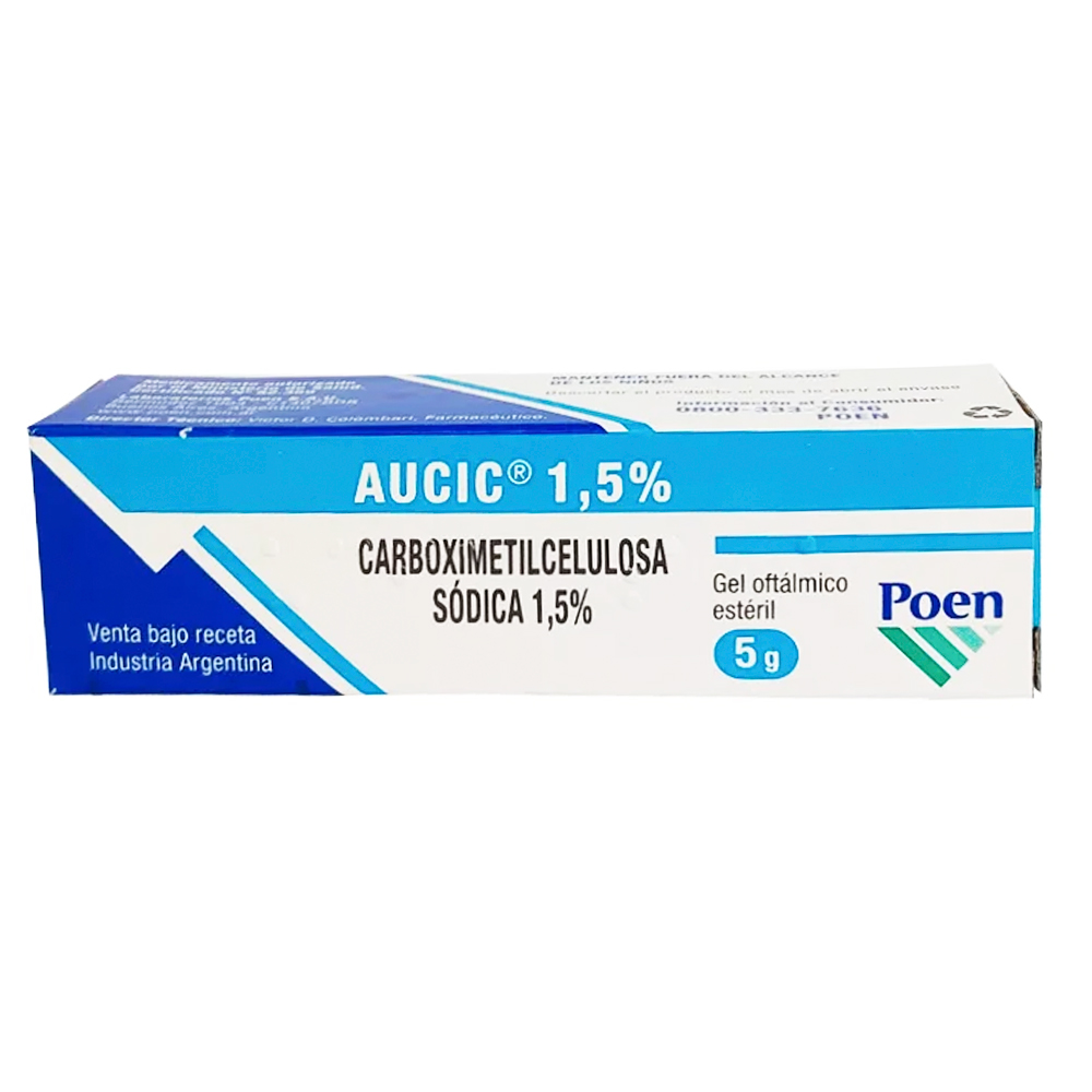 Aucic 1,5% Carboximetilcelulosa Sódica 1,5% Gel oftálmico estéril 5 g