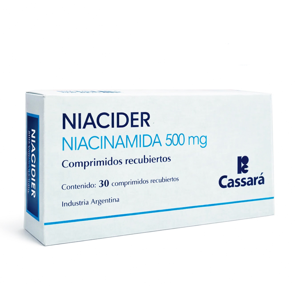 Niacider 500 Mg Caja de 30 Comprimidos Recubiertos para disolver