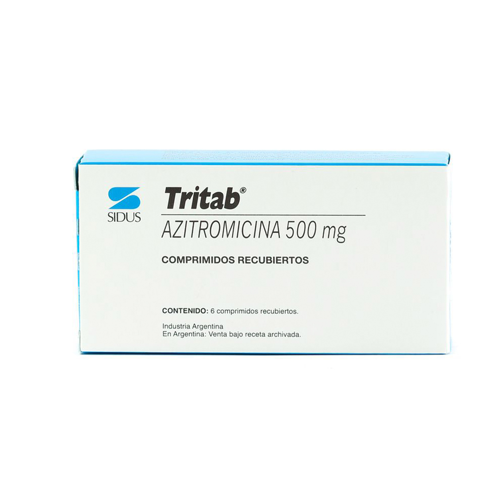 Tritab Azitromicina 500 mg Caja de 6 comprimidos
