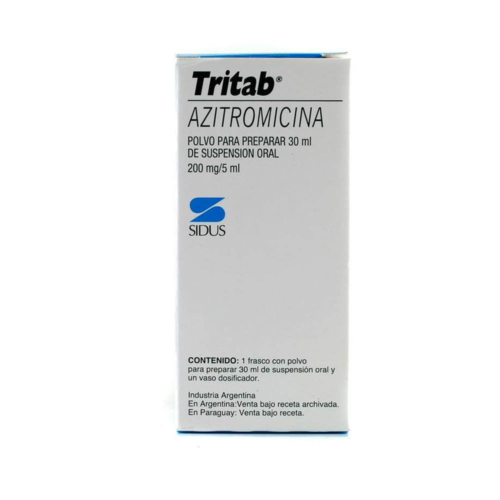 Tritab Azitromicina Caja x1 frasco de 30 mL 1 vaso dosificador