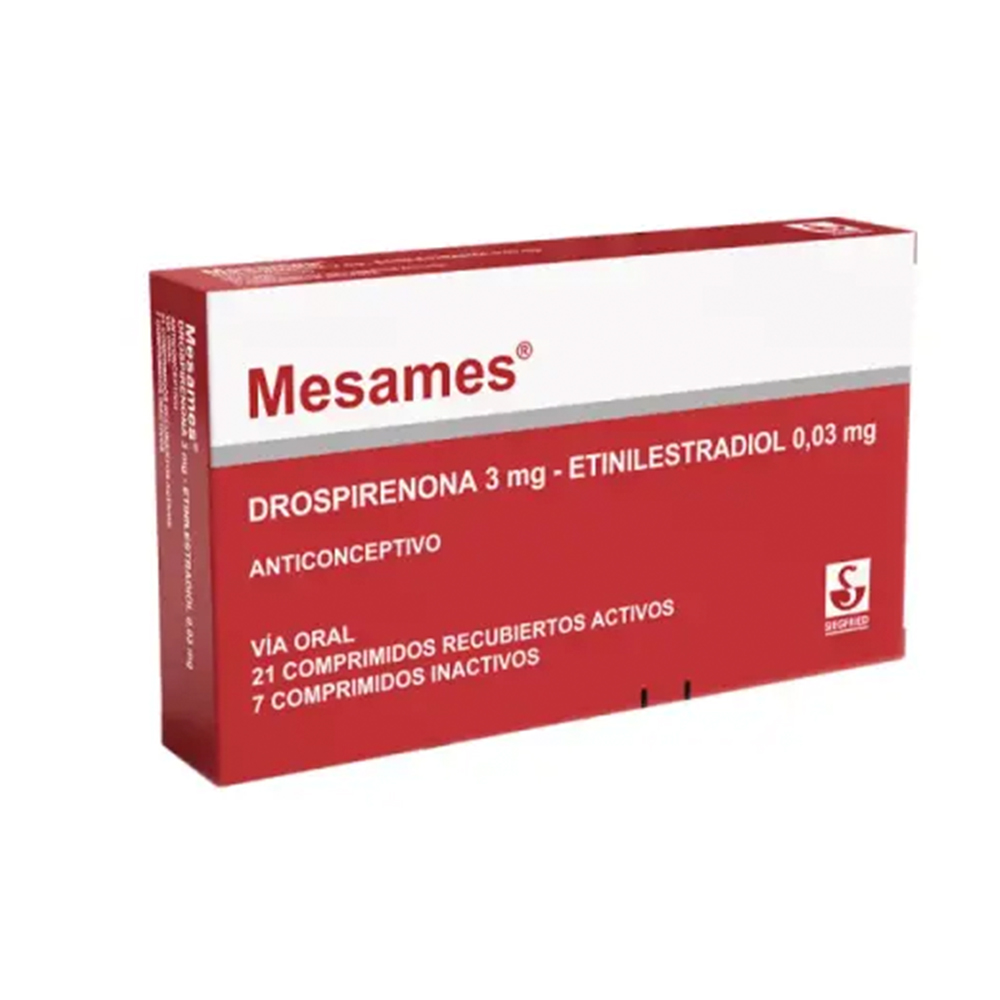 Mesames Drospirenona 3 mg Caja de 28 Comprimidos Recubiertos