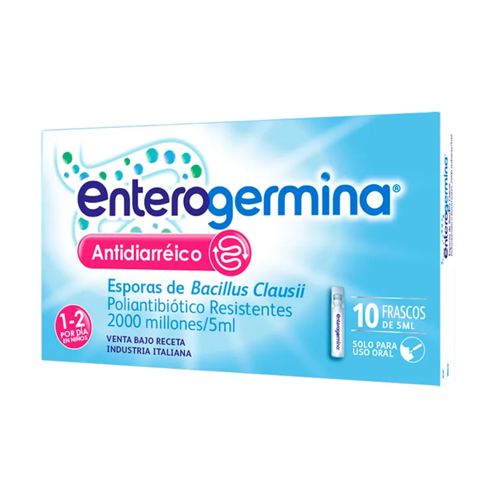 Enterogermina Esporas de Bacillus Clausii Poliantibiótico Caja de 10 bottles de 5ml