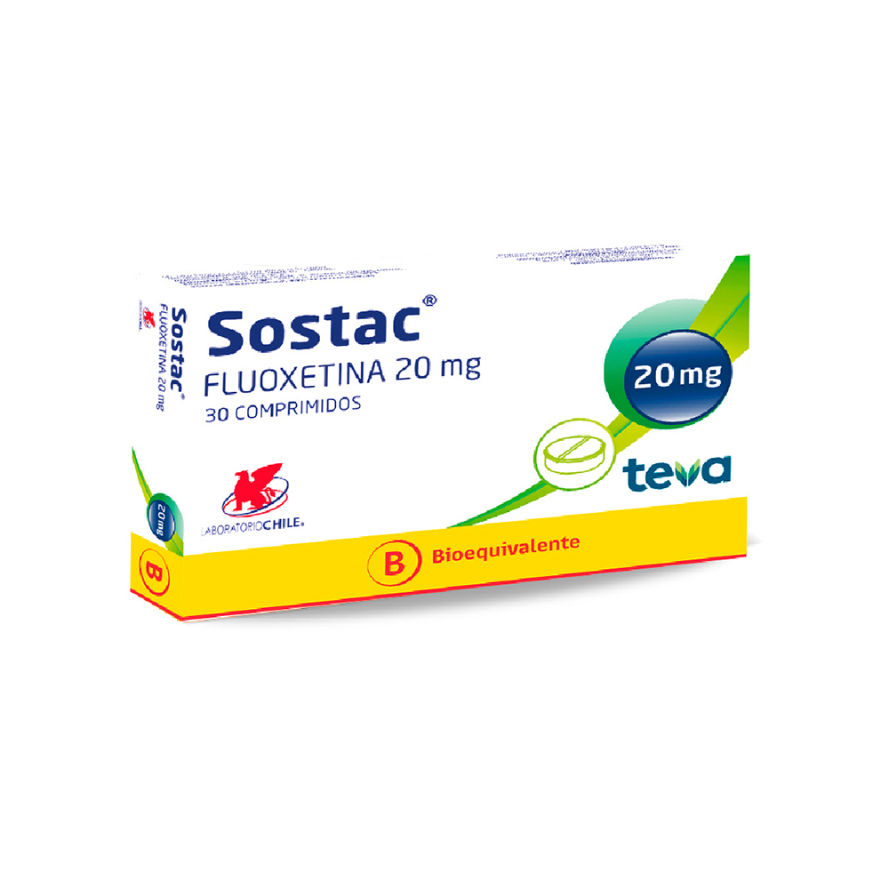 Sostac Fluoxetina 20 Mg Caja 30 Comprimidos