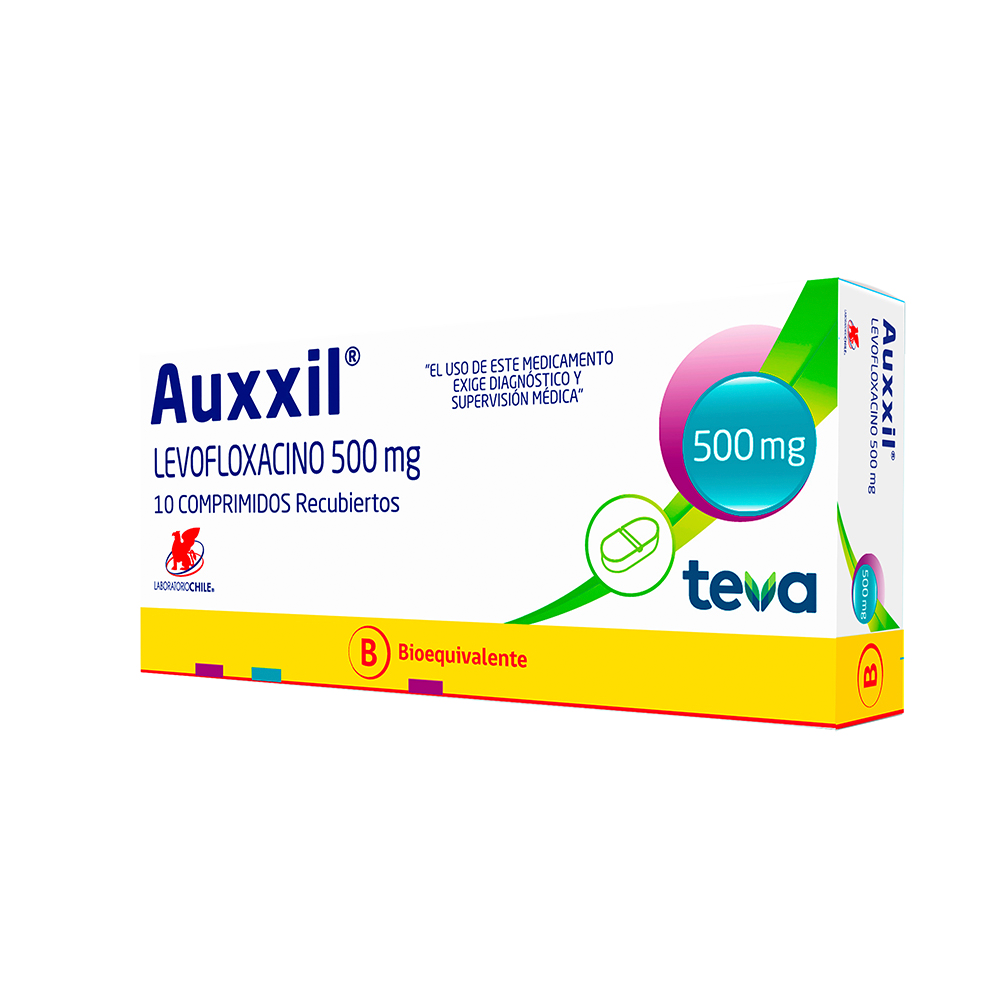 Auxxil Levofloxacino 500 Mg Caja De 10 comprimidos