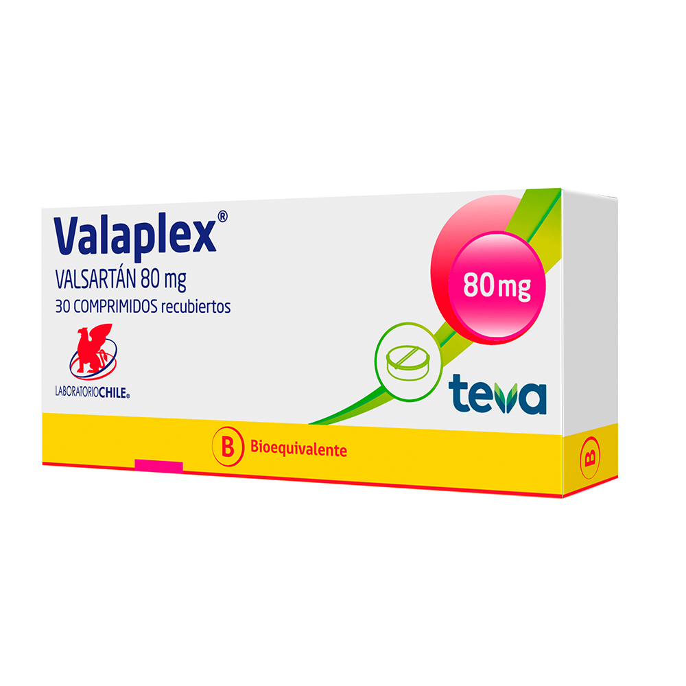Valaplex Valsartan 80 Mg Caja 30 Comprimidos Recubiertos