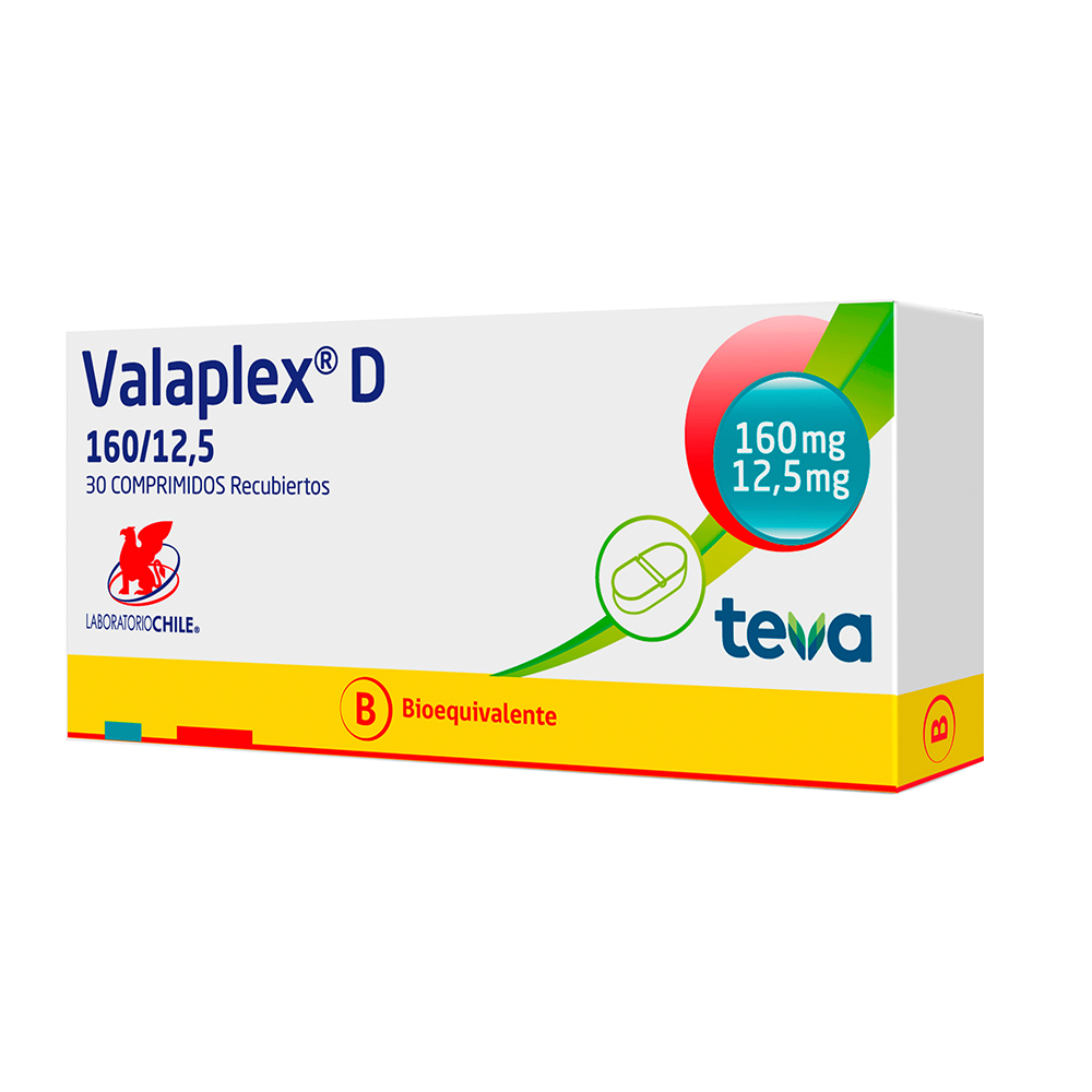 Valaplex D 160/12,5 Caja De 30 Comprimidos
