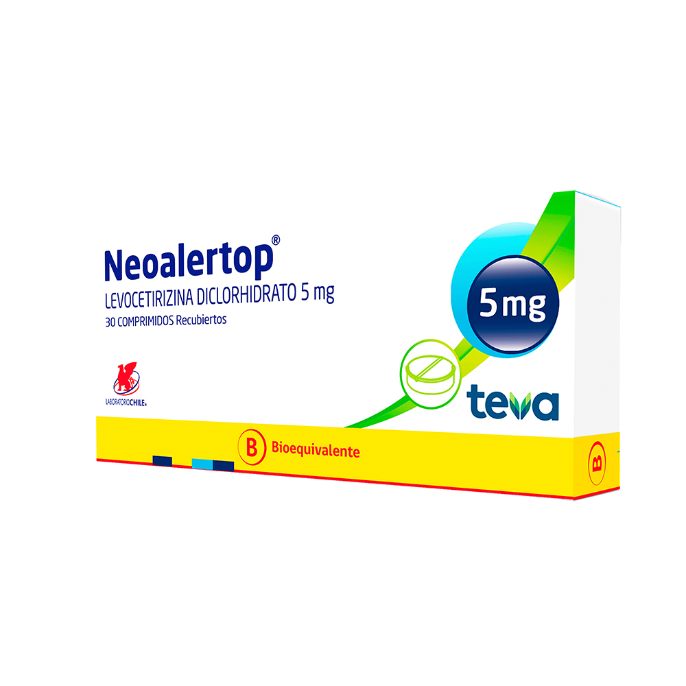 Neoalertop Levocetirizina Diclorhidrato 5 Mg Caja De 3Blíster x 30 Comprimidos Recubiertos