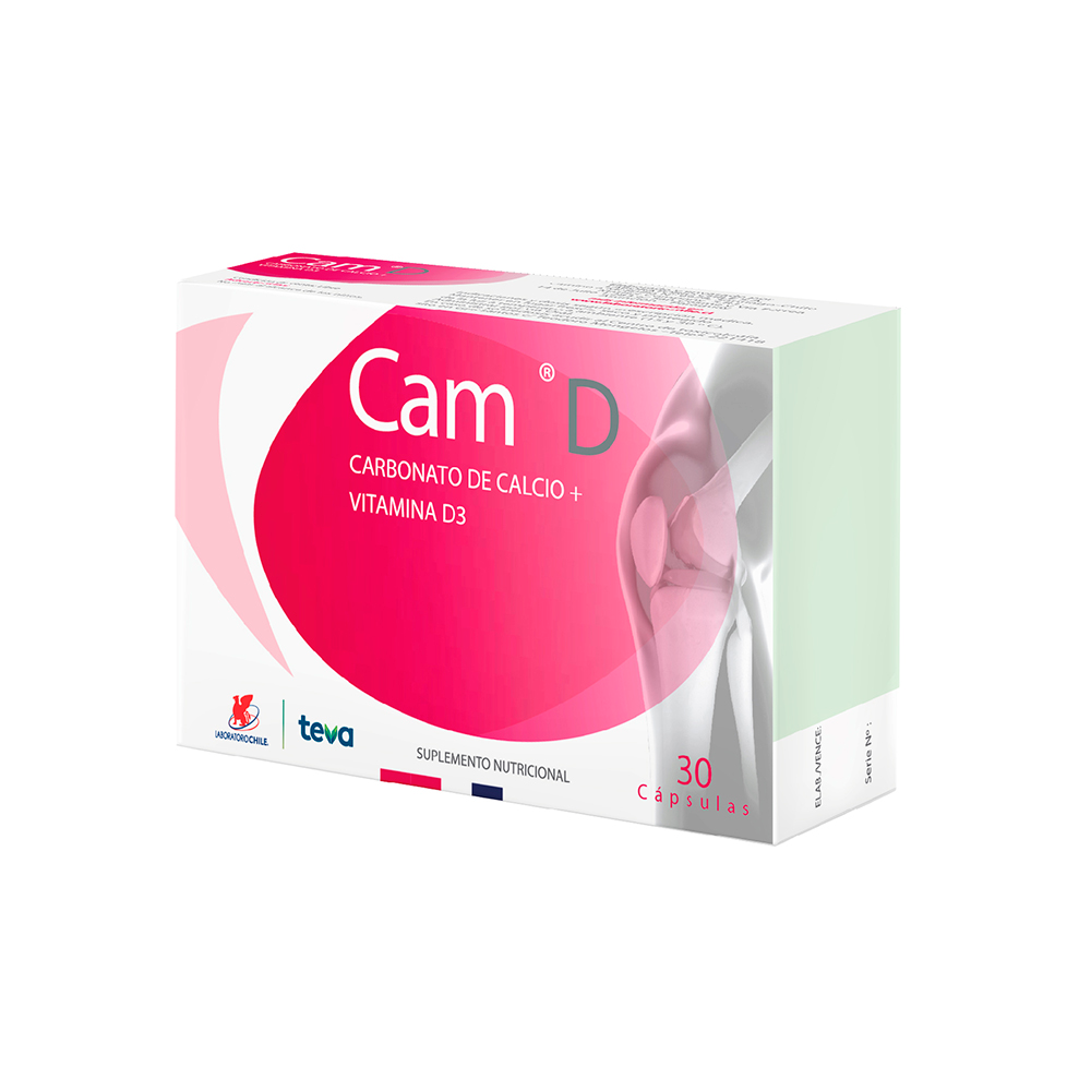 Cam D Carbonato de Calcio Caja 30 cápsulas