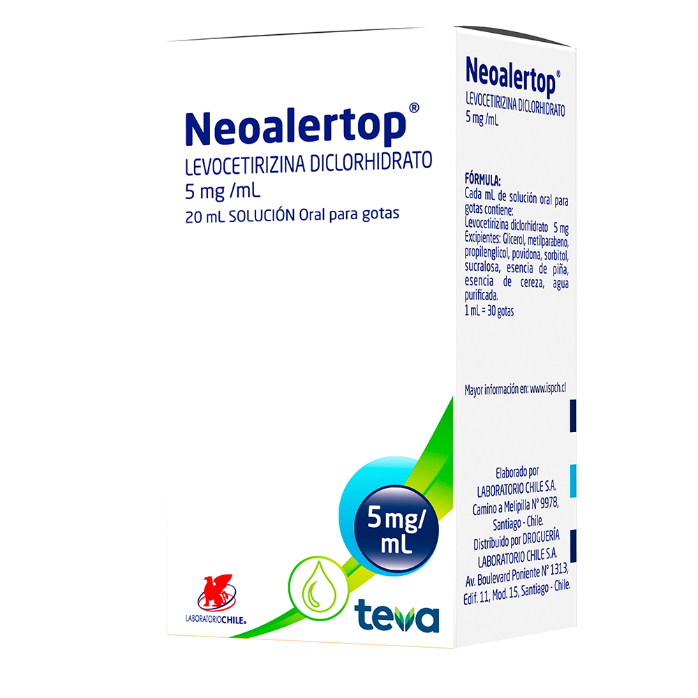 Neoalertop Levocetirizina Diclorhidrato 5Mg/ML Solución Oral Gotas 20 ML