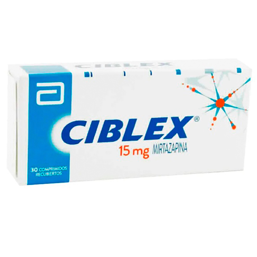 Ciblex 15mg Mirtazapina Caja De 30 Comprimidos Recubiertos