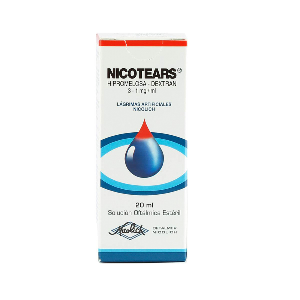 Nicotears Hipromelosa Dextran 3-1 Mg / ML Solución Oftálmica Estéril 20 ML