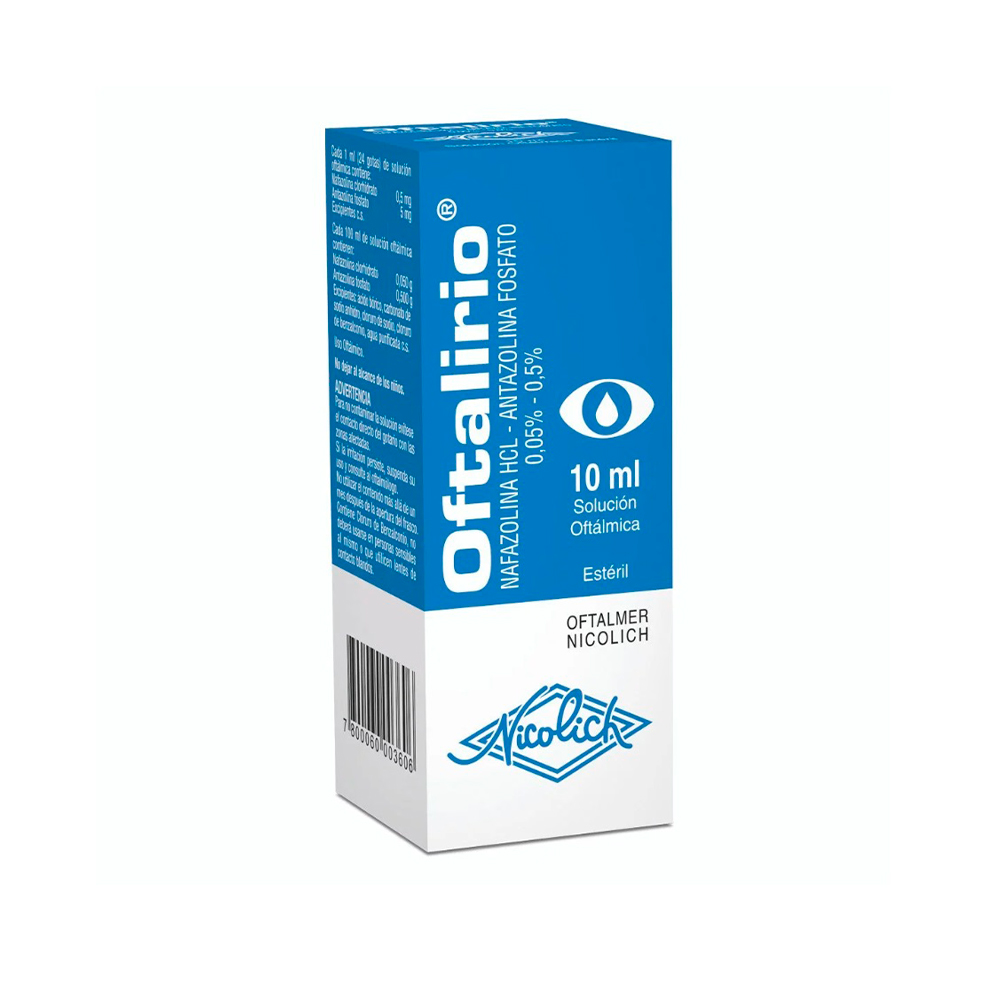 Oftalirio Nafazolina HCL - Antazolina Fosfato 0,05% Solución oftálmica 10 mL
