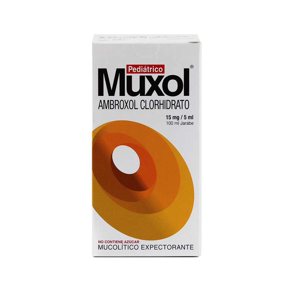 Muxol Pediátrico Ambroxol Clohidrato 15Mg/5ML Caja De 100 ML