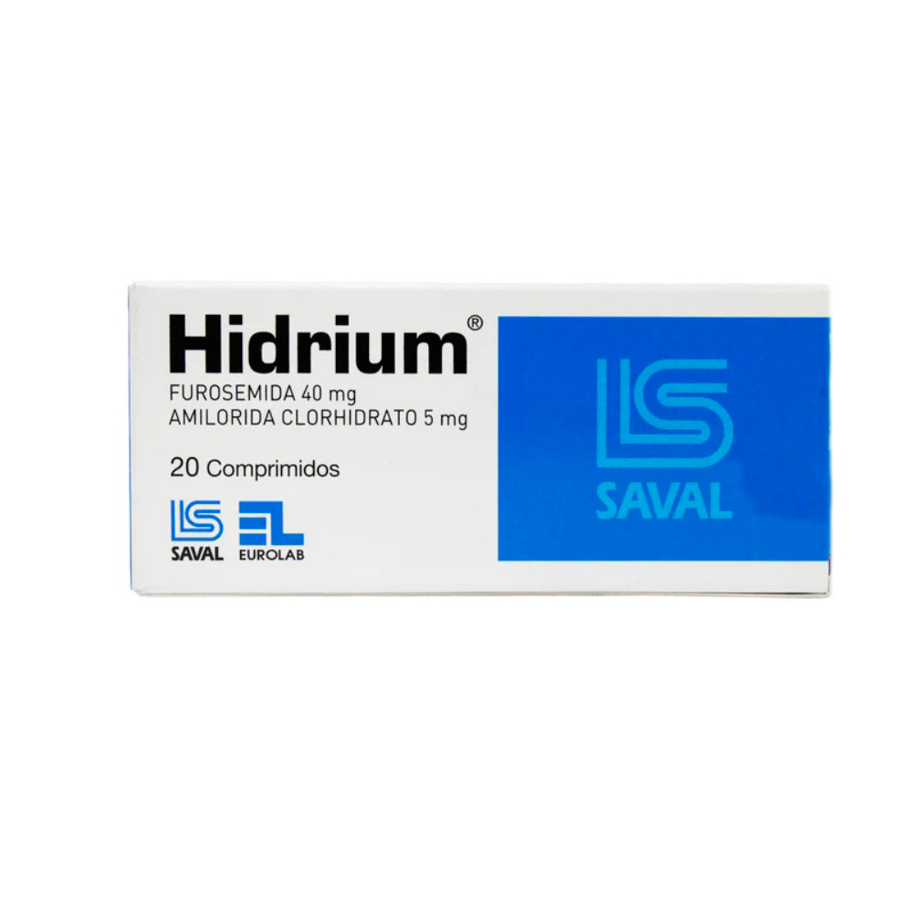 Hidrium Furosemida Amilorida Caja De 20 Comprimidos