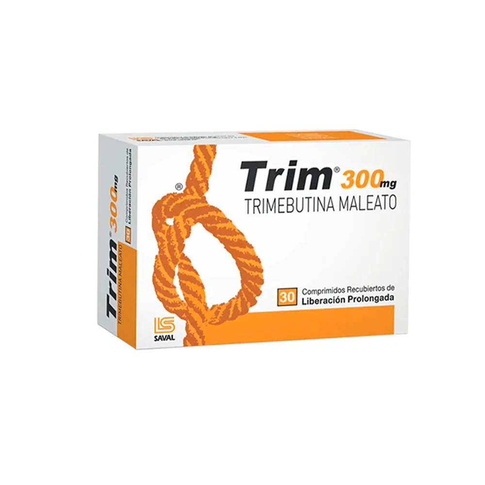Trim 300 mg Trimebutina Maleato Caja de 30 Comprimidos
