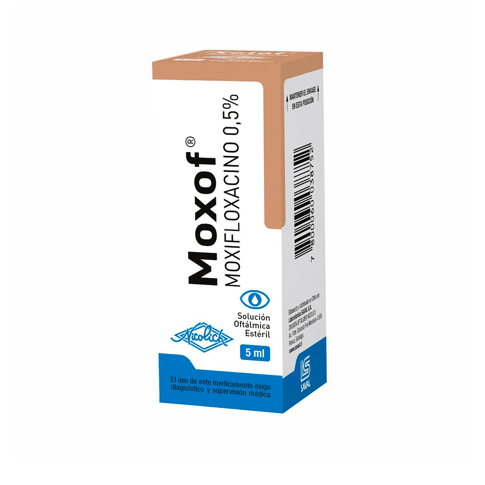 Moxof Moxifloxacino 0,5% Solución Oftalmica De 5 ML