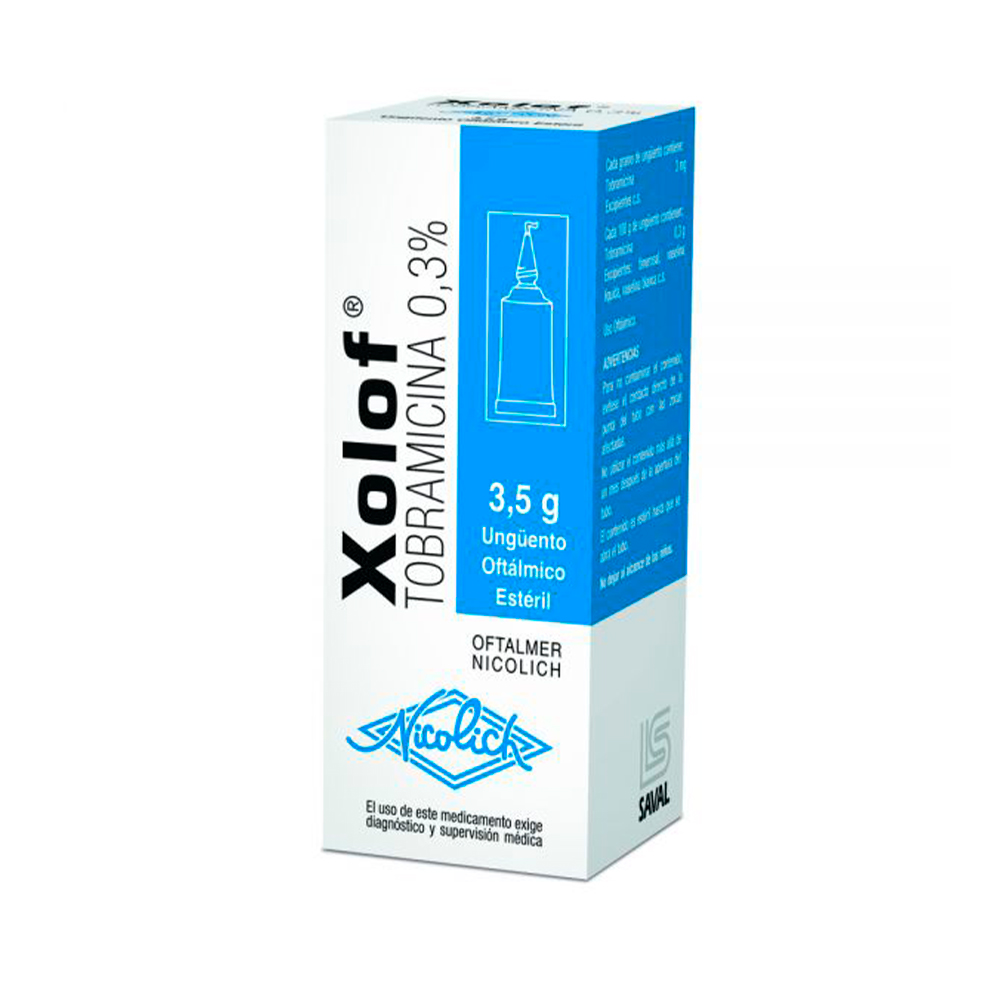 XOLOF Tobracimicina 0,3% Contenido De 3,5g Ungüento Oftálmico Estéril