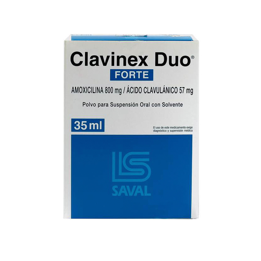 Clavinex Duo Forte - Contenido suspensión oral con solvente de 35 mL