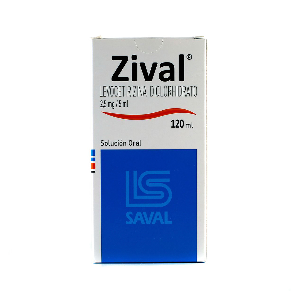 Zival Levocetirizina Diclohidrato 2,5Mg/5ML Contenido De 120 ML