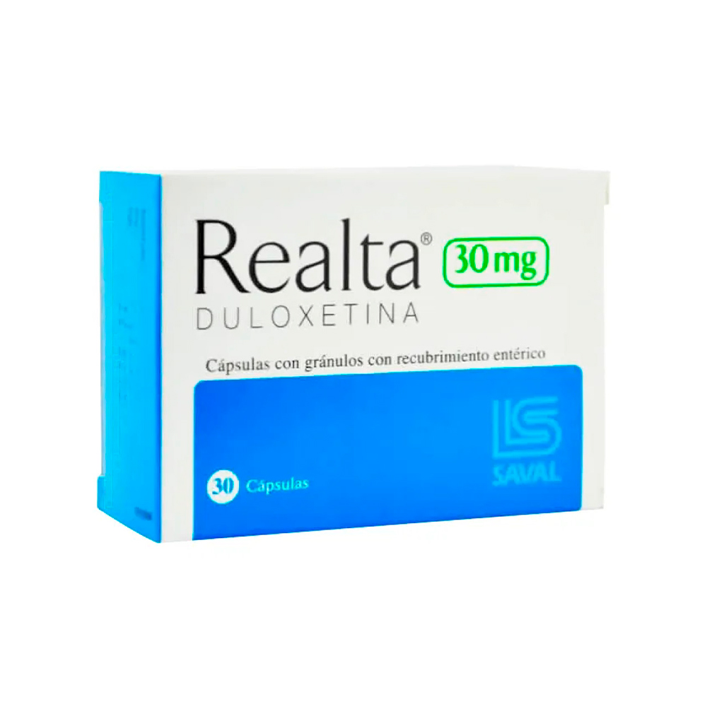 Realta 30 mg Duloxetina Caja De 30 Cápsulas Con Gránulos Recubiertos Entérico