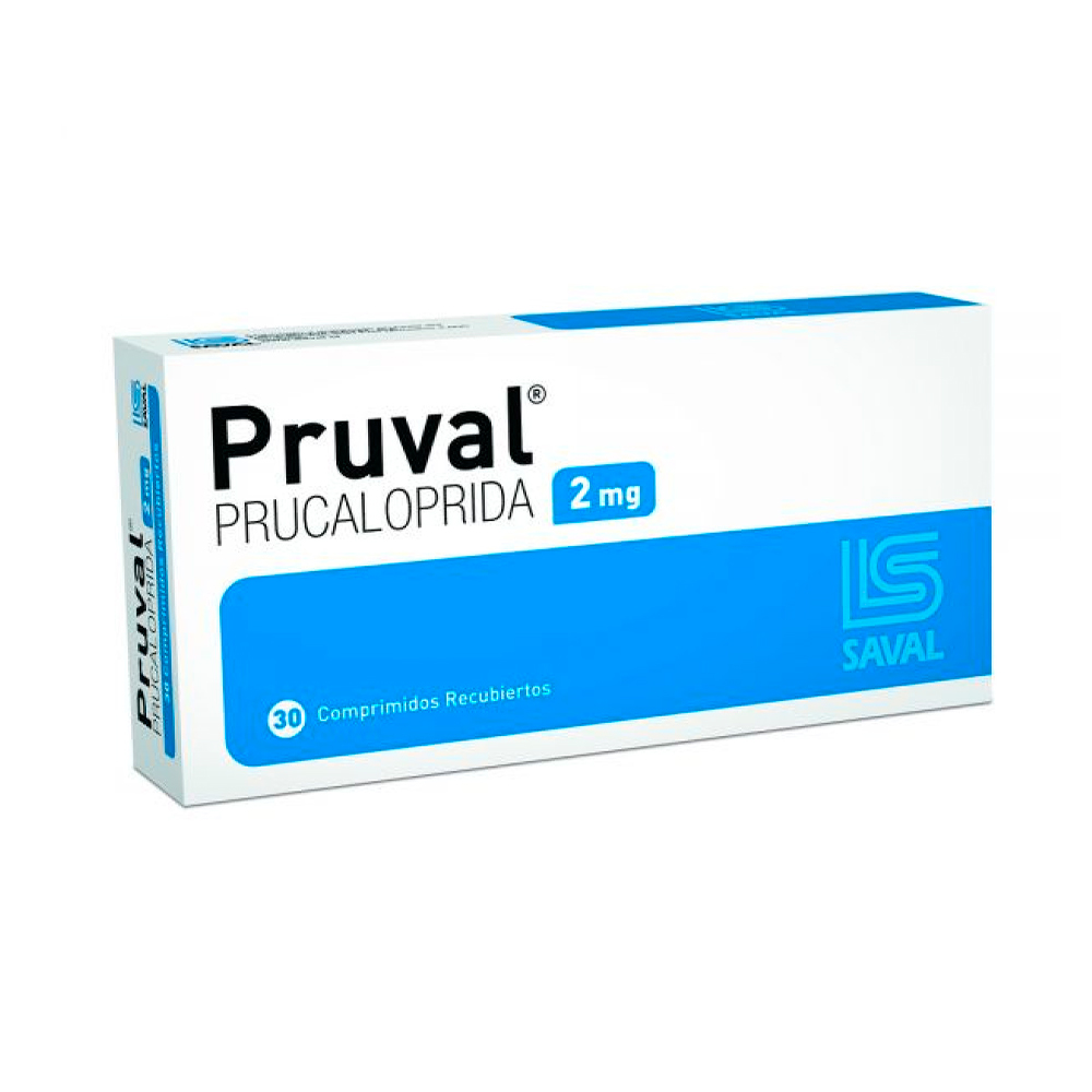 Pruval 2 Mg Prucaloprida Caja De 30 Comprimidos Recubiertos.