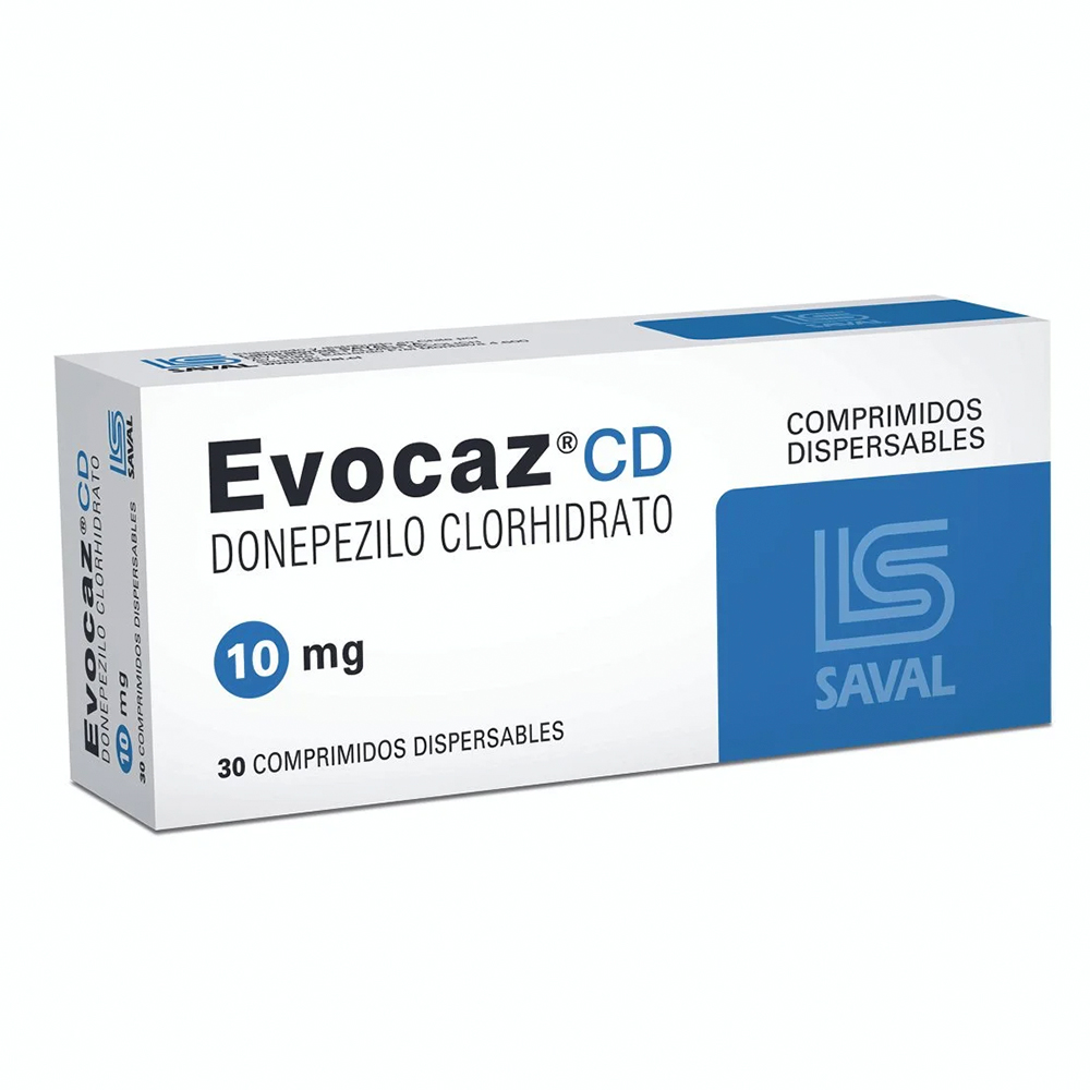 Evocaz CD Donepezilo Clorhidrato 10 MG Caja De 30 Comprimidos Dispersables