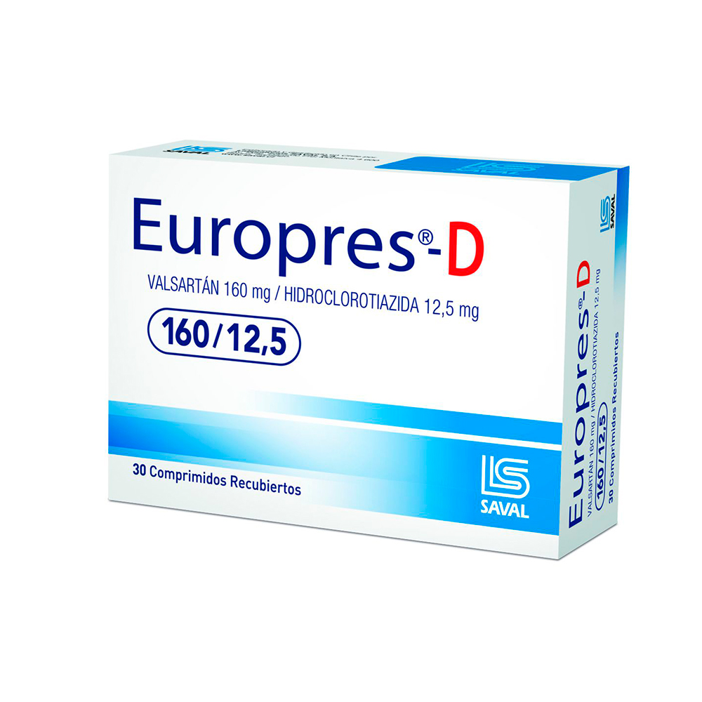 Europres- D 160/12,5 Mg Caja De 30 Comprimidos