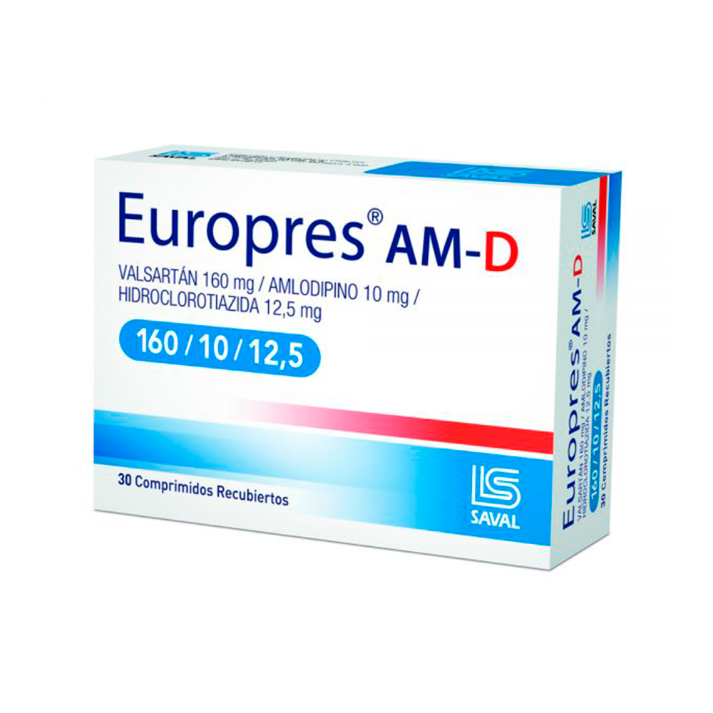 Europres AM-D 160/10/12,5 Caja De 30 Comprimidos
