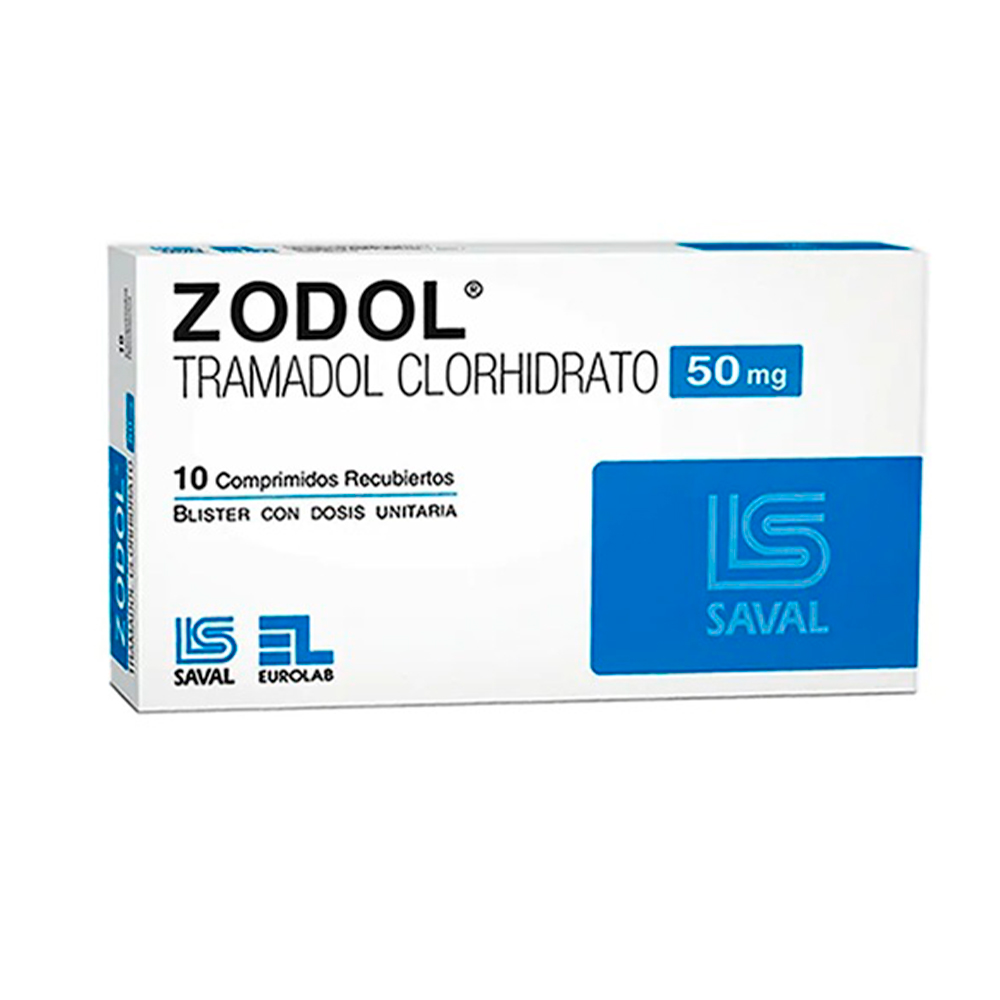 Zodol Tramadol Clorhidrato 50 Mg Caja de 10 comprimidos