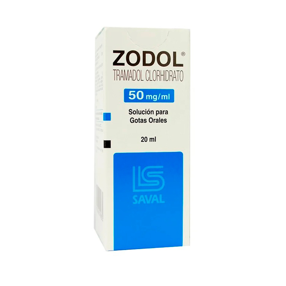 Zodol Tramadol clorhidrato 50mg/mL Solución p/gotas orales 20 mL