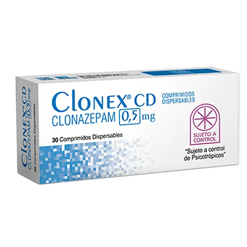 Clonex 0,5 mg Clonazepam Caja de 30 comprimidos dispersables