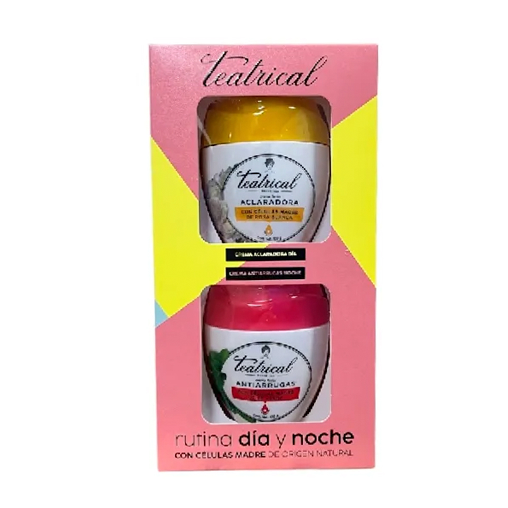 Kit Crema Aclarante 100 gr + Crema Antiarrugas Teatrical