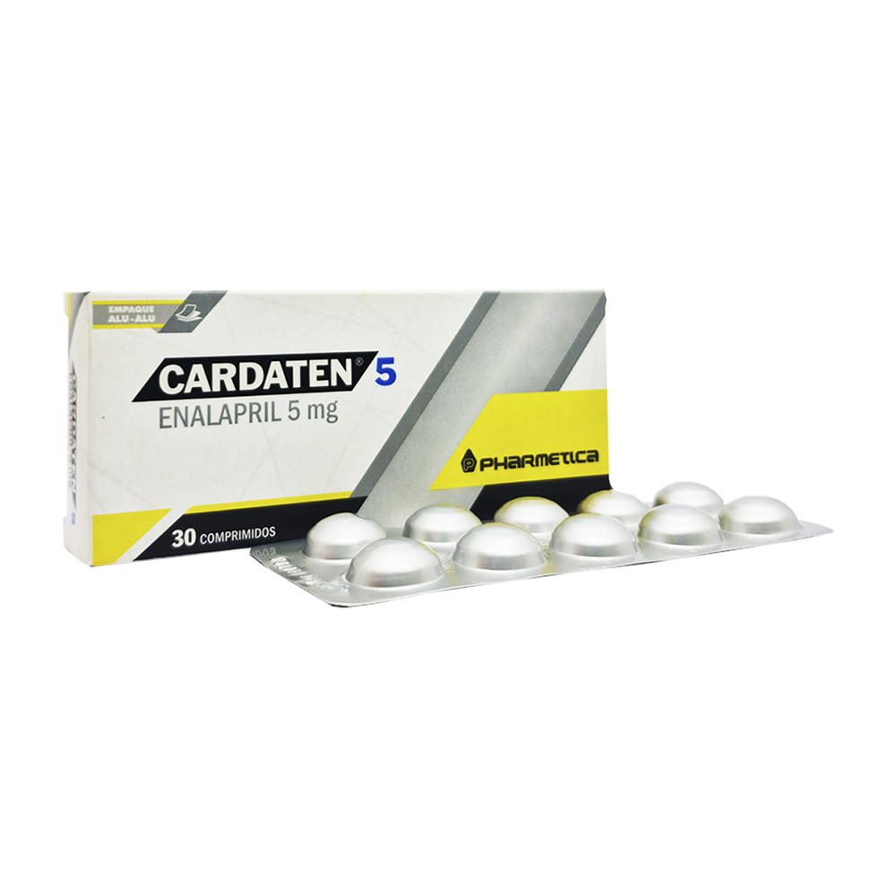 Cardaten 5 Enalapril Maleato 5mg Caja de 30 Comprimidos