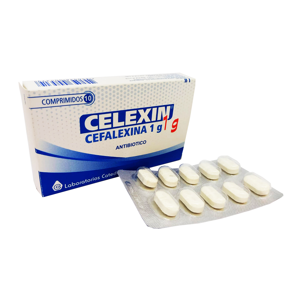 Celexin 1g Cefalexina 1g Caja de 10 Comprimidos