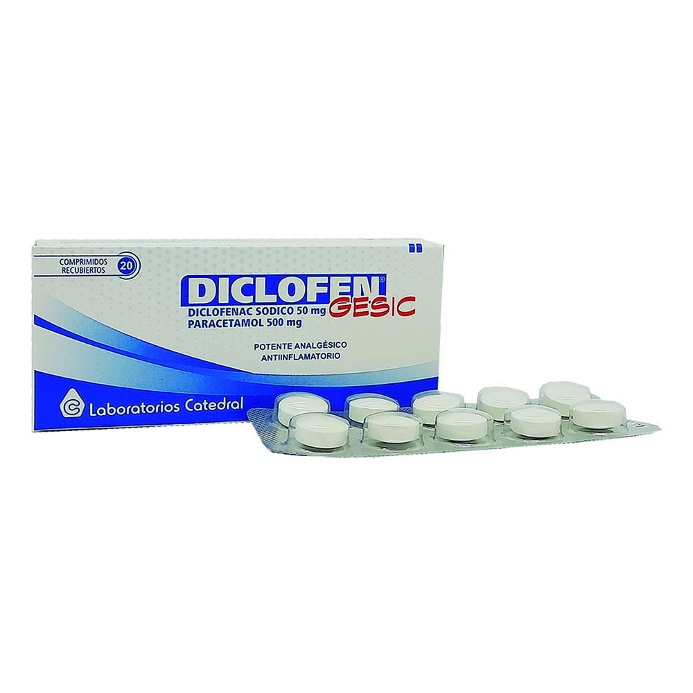 Diclofen Gesic Diclofenac Sodico 50 mg Caja de 20 Comprimidos