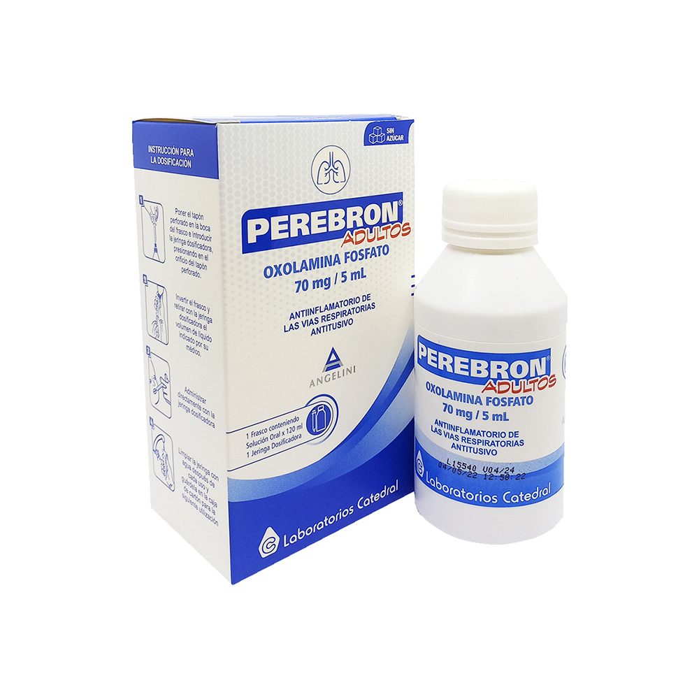 Perebron Adultos Oxolamina Fosfato 70 mg De 120 mL