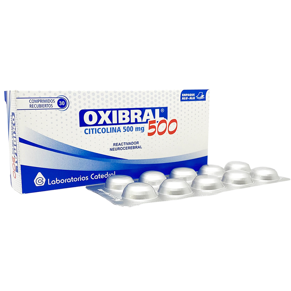 Oxibral 500 mg Citicolina 500 Mg Caja De 3 Blíster