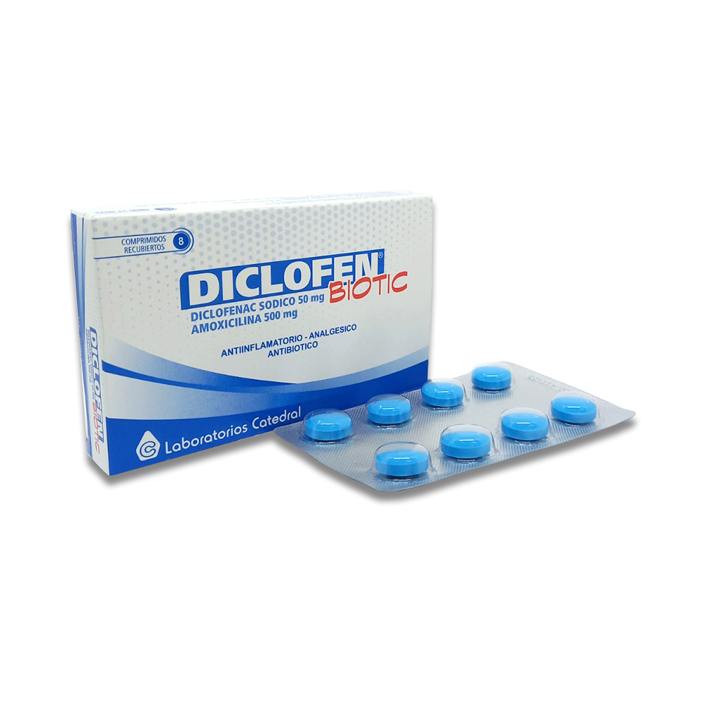 Diclofen Biotic Diclofenac Sodico 50 mg Caja de 8 comprimidos