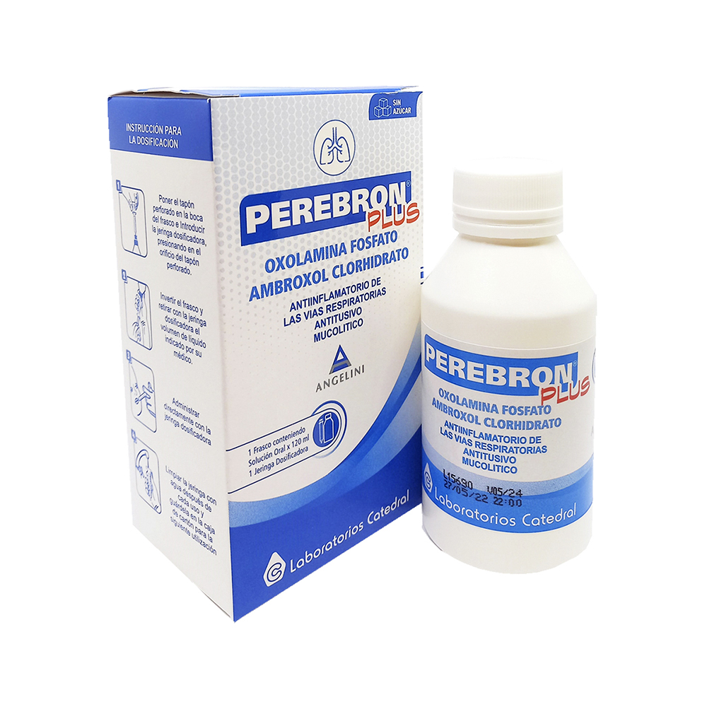Perebron Plus Oxolamina Fosfato En Jarabe de 120 ml